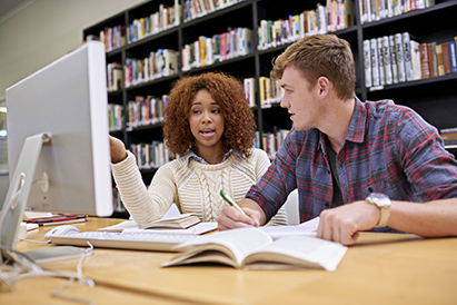 two students having a discussion